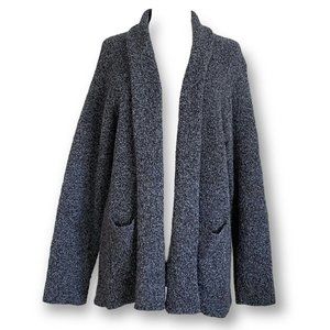 Eileen Fisher Womens Charcoal Gray Cardigan Plus Sz 1X Wool Cashmere Open Front